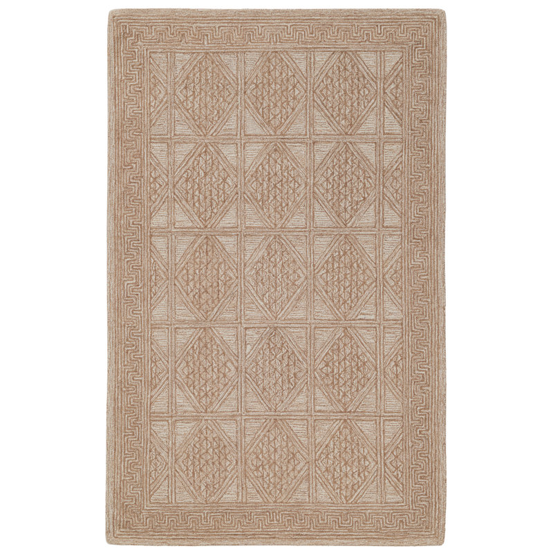Lyon Hand Tufted Wool Indoor Rug, Beige, 3'x5'