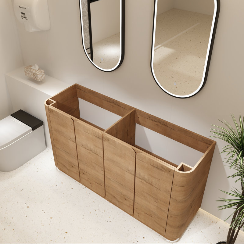 60" Freestanding Bathroom Vanity Base with Soft Close Doors