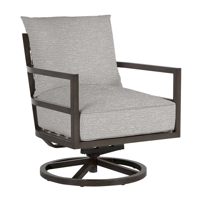 Santa Barbara Swivel Patio Chair, Welt, Tweed Toffee, Standard Plus