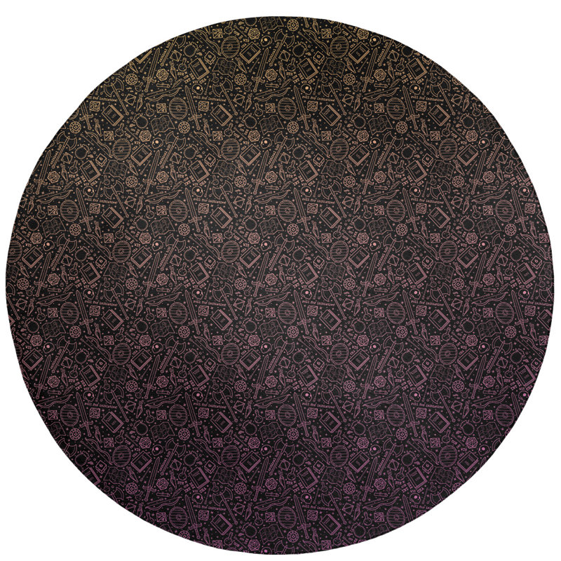 Tapis noir zone lines, Rond 5 pi