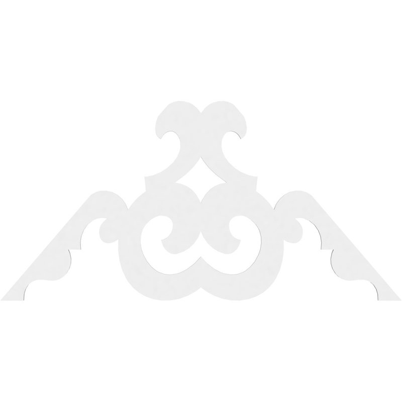 Benson Signature Urethane Gable Pediment, Primed Tan, 42"H x 72"W, 14/12