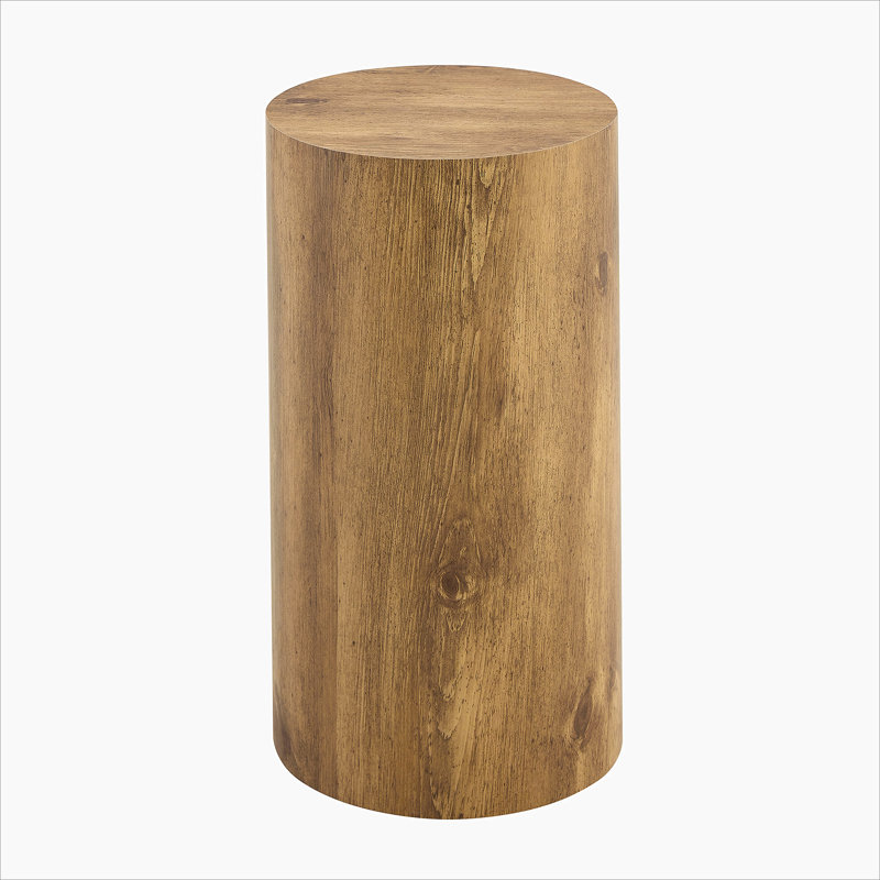 Indoor End Table, Small Round Coffee Table For Living Room,One piece, 21.6" H x 11.8" W x 11.8" D