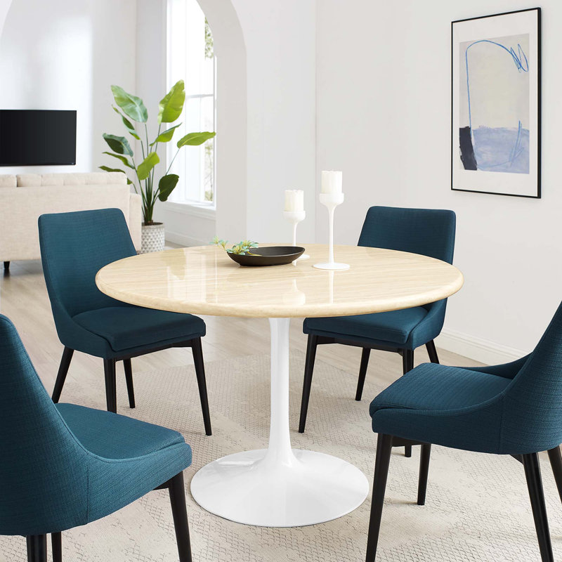 Modway Lippa Round, White, 29" H x 47" W x 47" D
