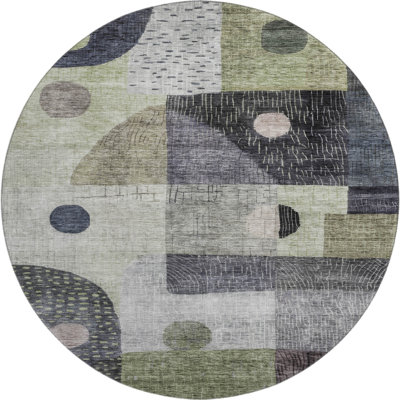 Premium Machine Washable Dilorenzo AMF1117 Geometric Rug