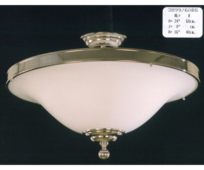 Abgesetzte Deckenleuchte Friederike, 60 cm aus Glas