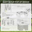 Outsunny 3x3 m Pop Up Gazebo Double-roof Garden Tent w/Netting-2055112510