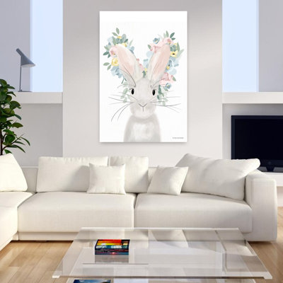 Art floral de lapin floral