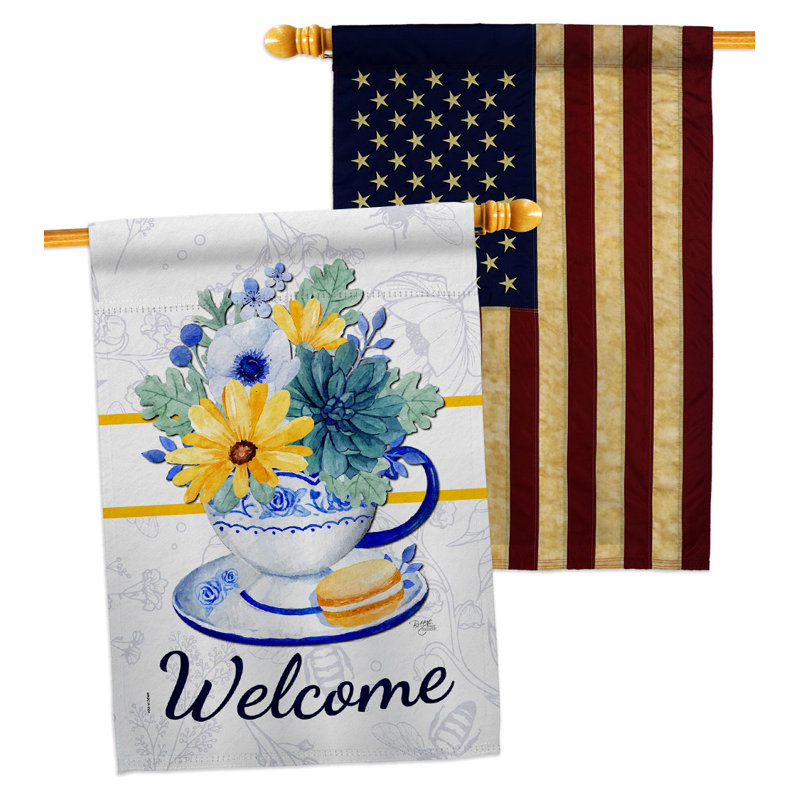 Drapeau de maison en polyester 40 x 28 po