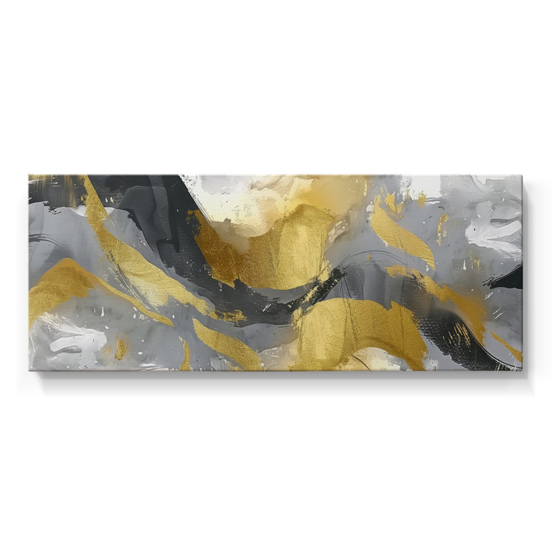 Toile tendue à motif abstrait 9 # LII-Abstract, H 20 po x l 50 po