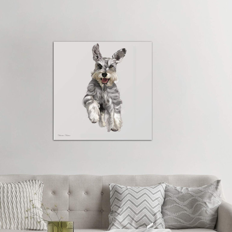 Schnauzer by Vicki Newton - Wrapped Canvas Print, 93.98 cm H x 93.98 cm W x 1.91 cm D