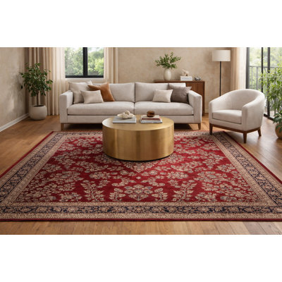 Performance Hand Knotted Wool Floral Rug