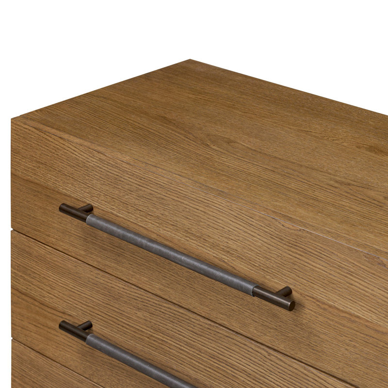 Rosedale 6 Drawer Dresser-Yucca Oak, Amber Oak