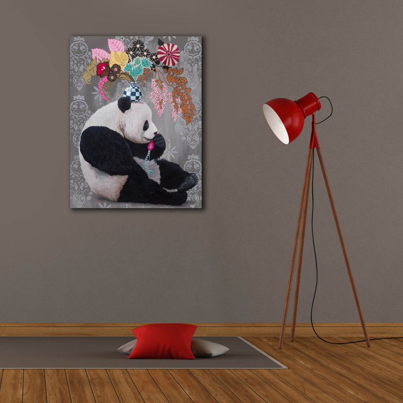  «Paper Panda» par Heather Gauthier, art mural sur toile, 26 po x 34 po