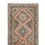 Chemin de table traditionnel en laine nouée à la main. Tapis rétro à motif géométrique pour couloir