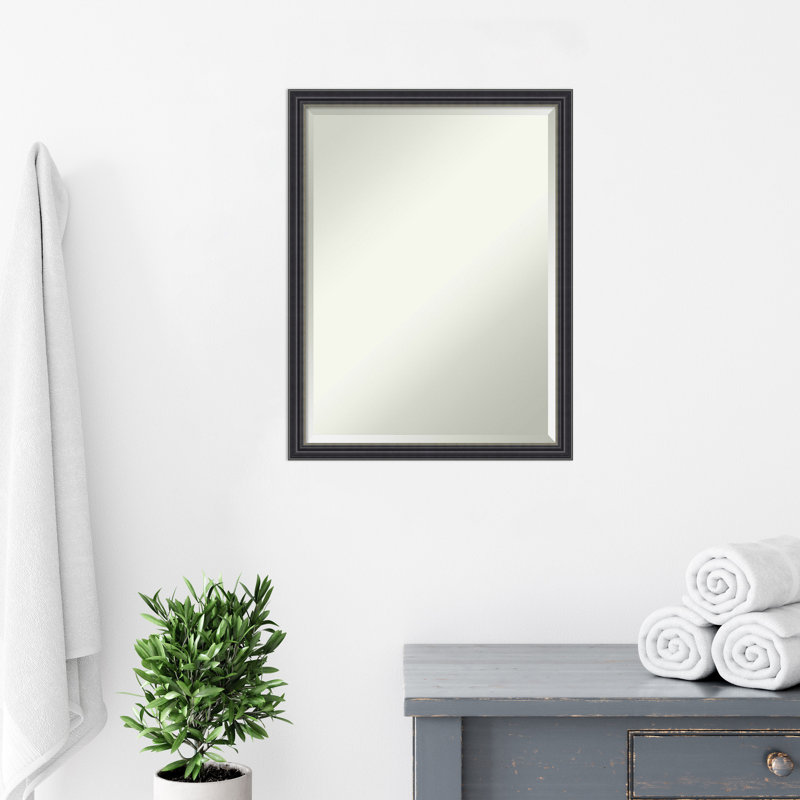 Aaraf Solid Wood Rectangle Wall Mirror, 26" x 20"