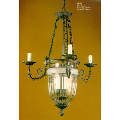 Davie 6 - Light Candle Style Chandelier