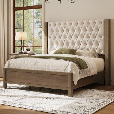 Lit plateforme tapissier Behka