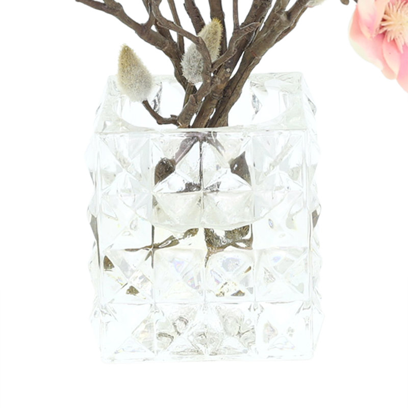 Magnolias Arranged in a Glass Vase, Pink/White/Brown