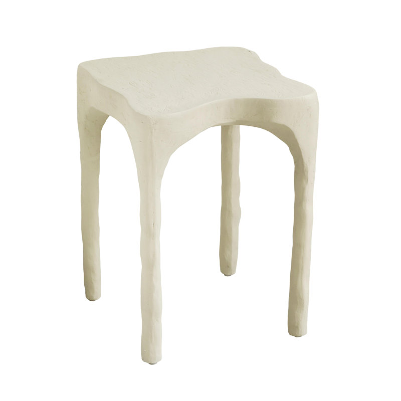 Skully Cream Stone Side Table