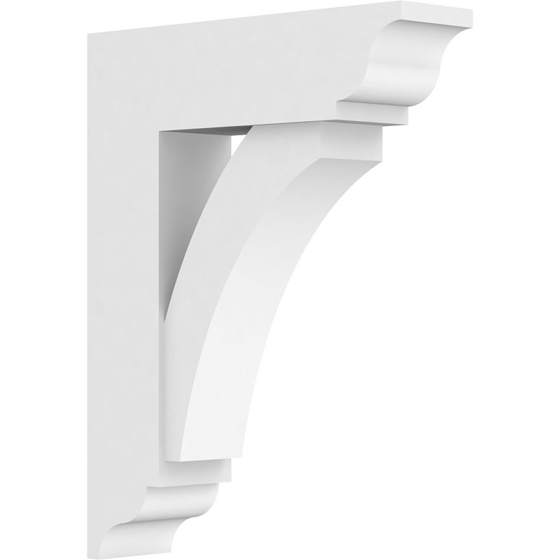 3"W x 14"D x 18"H Standard Thorton Architectural Grade PVC Bracket with Traditional Ends, 18"H x 3"W x 14"D
