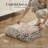 Soft Machine Washable Vintage Distressed Medallion Area Rug For Living Room, Bedroom With Non-Slip Backing In Taupe/Brown-36413077-36874022