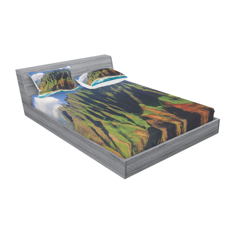 Microfiber Sheet Set, Queen Sheet Set with Fitted Sheet