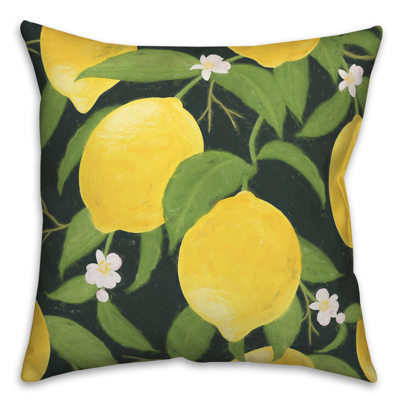  Lemon Square Pillow Cover & Insert