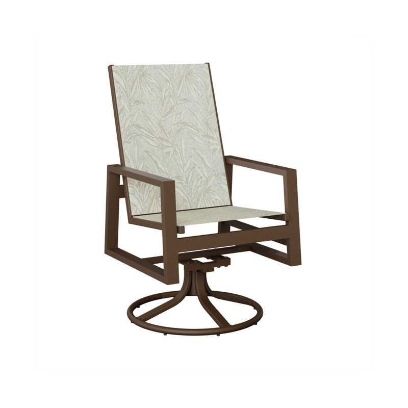 Chaise berçante berçante berçante en aluminium à haut dossier avec tissu en toile Montego Bay, Montego Bay
