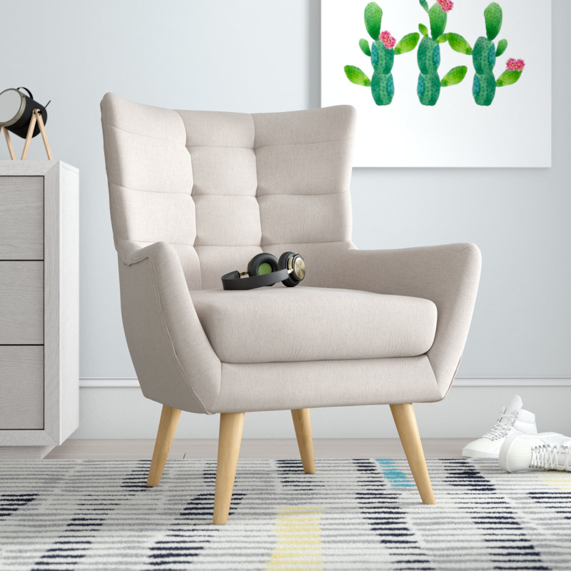 Buchholz Upholstered Club Chair, Wheat Polyester