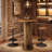 Round Bar Table Set, Farmhouse  Home Bar with 2 barstools