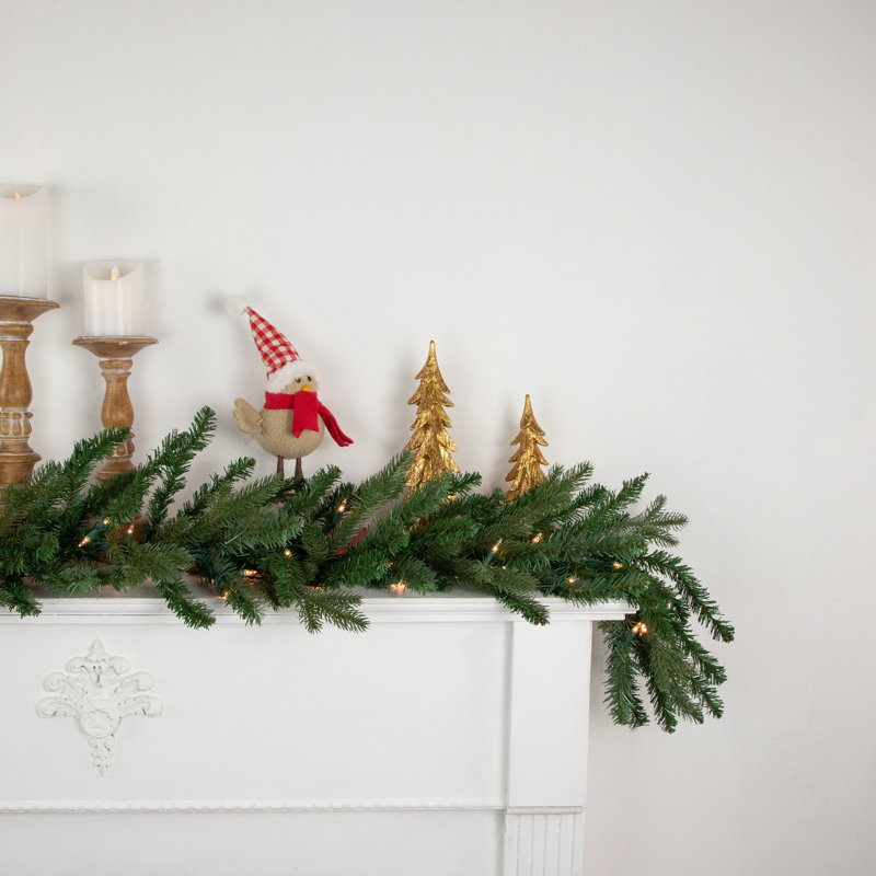 Guirlande de Noël épinette artificielle 9 pi x 14 po pré-éclairée