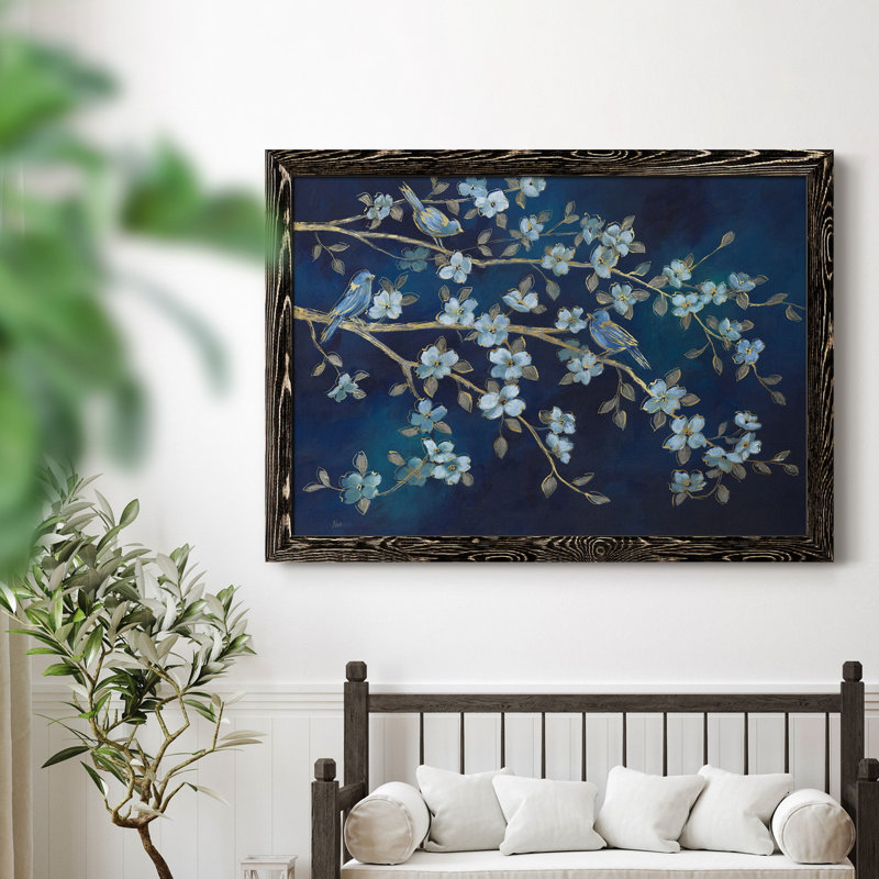 Bluebird conférence - peinture sur toile encadrée, H 37,5 po x l 27,5 po x P 1,5 po, Noir