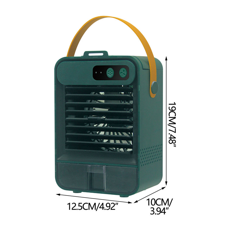 Mini ventilateur de rangement multifonction USB Kondieu, Green