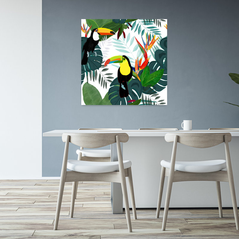 Art contemporain, art tropical, H 32 po x l 32 po