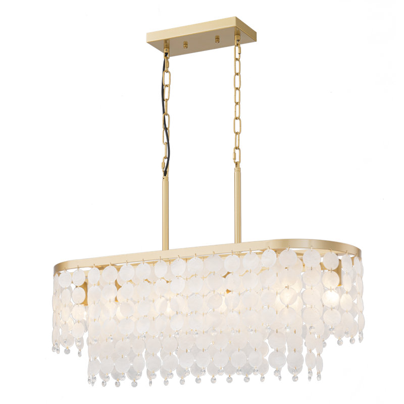 Lustre 6 lumières à motif de coquillages