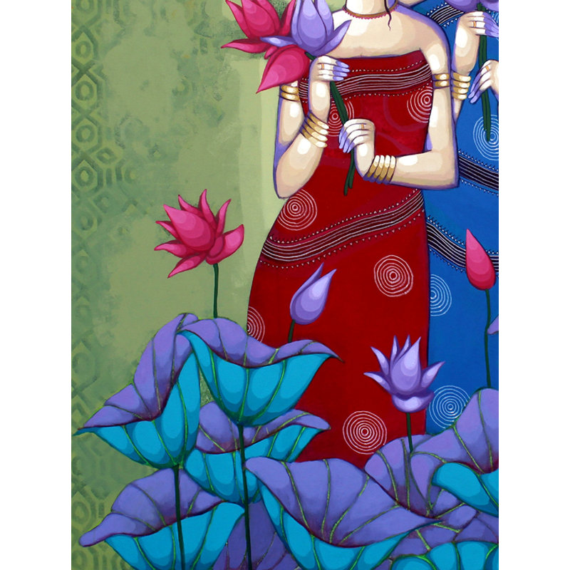 Base Raag | Acrylique sur toile par Sekhar Roy | Pour la décoration murale