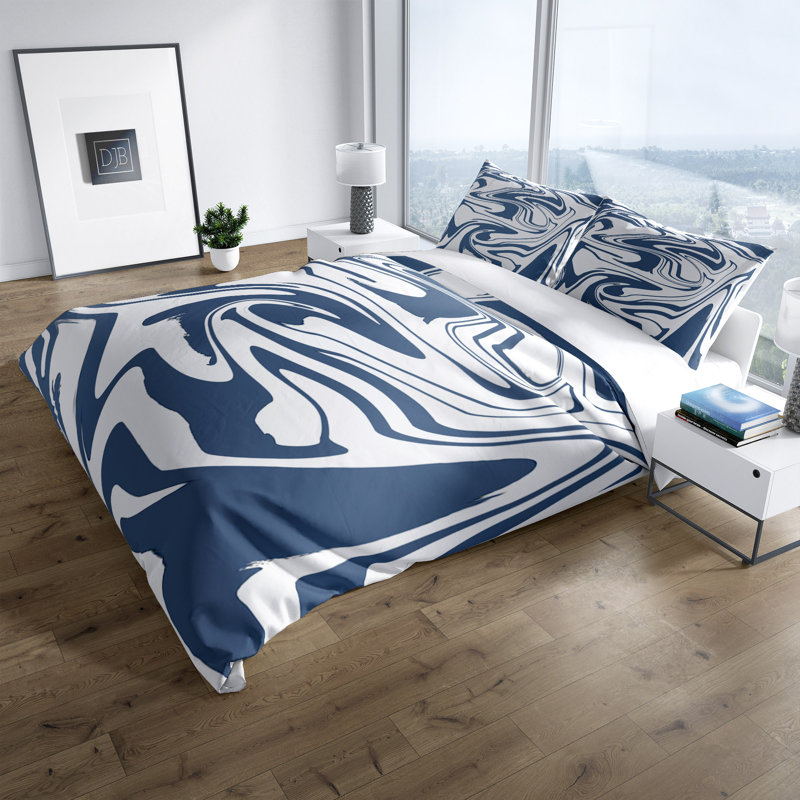 Ensemble de housse de couette Swirl, Housse de couette très grand + 2 taies décorativ