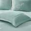 Ensemble d'édredon surdimensionné en jacquard de coton turquoise-117486599