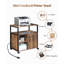 Office File Cabinet With Charging Ports, A4 And Letter Size Compartments, Metal Side Frames, Simple Setup, Rustic Finish Home Socket, Support, Quick Installation, Colour Scheme