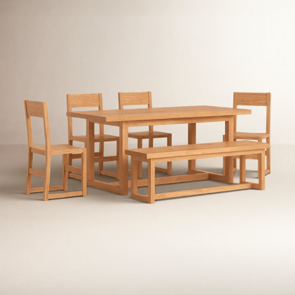Modica Pine Dining Table Set