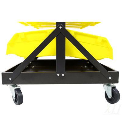6-Tier Dual-Sided Rolling Bin Rack , 350 Pound Capacity, Includes 60 Organizer Bins, with Tray and Casters