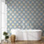 Deco Lily Large - Coastal Blue Wallpaper
