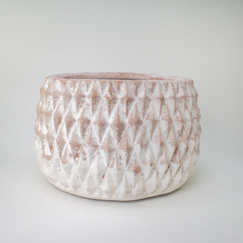 Jardinière Prickly, pot en terre cuite avec support.