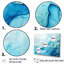 Encre liquide océan bleu et blanc II - formes abstraites, impressions d'art mural-408769840-408769846