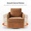 Chaise pivotante de style campagne moderne en rotin de l 30,25 po Espoir-121435602