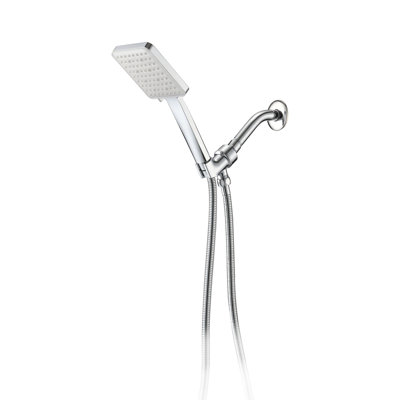 Pomme de douche à main - 6 options de jet, éviter le blocage, fixation murale carrée avec options détachables, faciles à nettoyer, forme fixée
