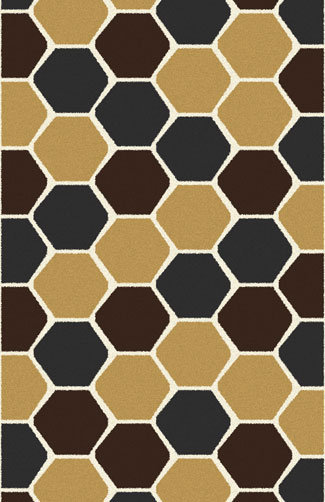 Tapis brun foncé moderne Bontrager, 7 pi 11 po x 9 pi 10 po