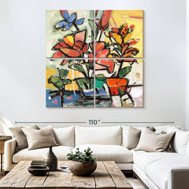 Southern Florals II, 74" H x 74" W