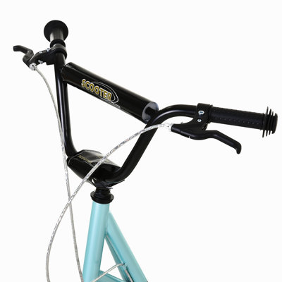 Trottinette pour les enfants de 5 ans et plus avec guidon réglable 16 po à roues avant et arrière à deux freins gonflables