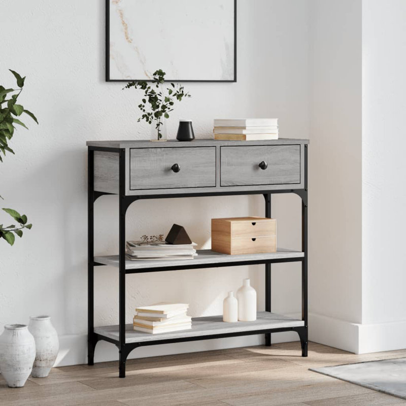 Console Table, 75cm H x 72.5cm W x 25cm D, Grey Sonoma